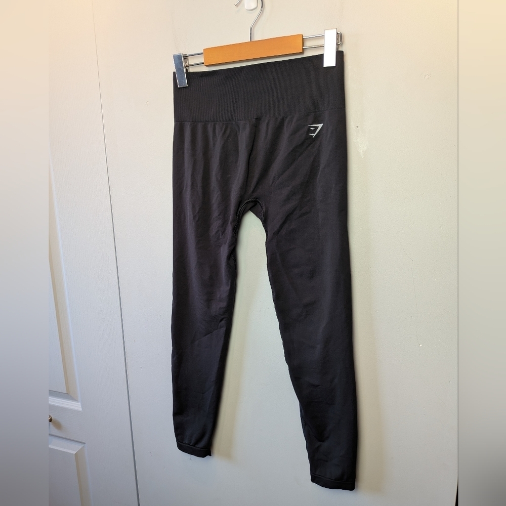 GYMSHARK Black Legging Women Size S Seamless Activewear Yoga